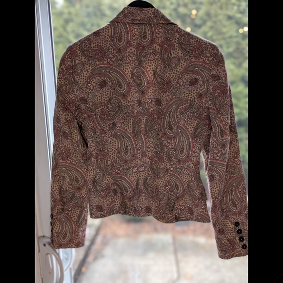 Vintage Esprit Fine Corduroy Paisley Jacket - Pinks And Tans - Picture 9 of 14